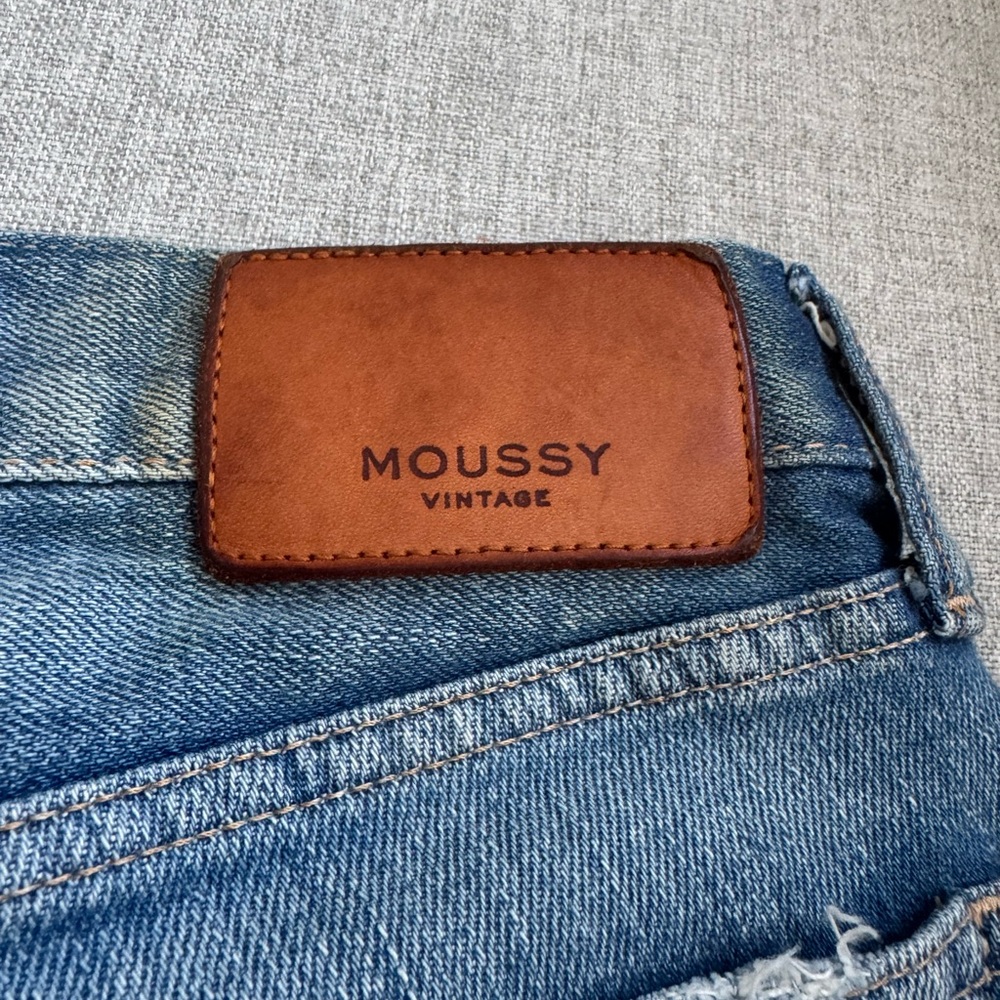 Moussy Vintage Wilburtha Tapered slim straight cropped jeans sz 25